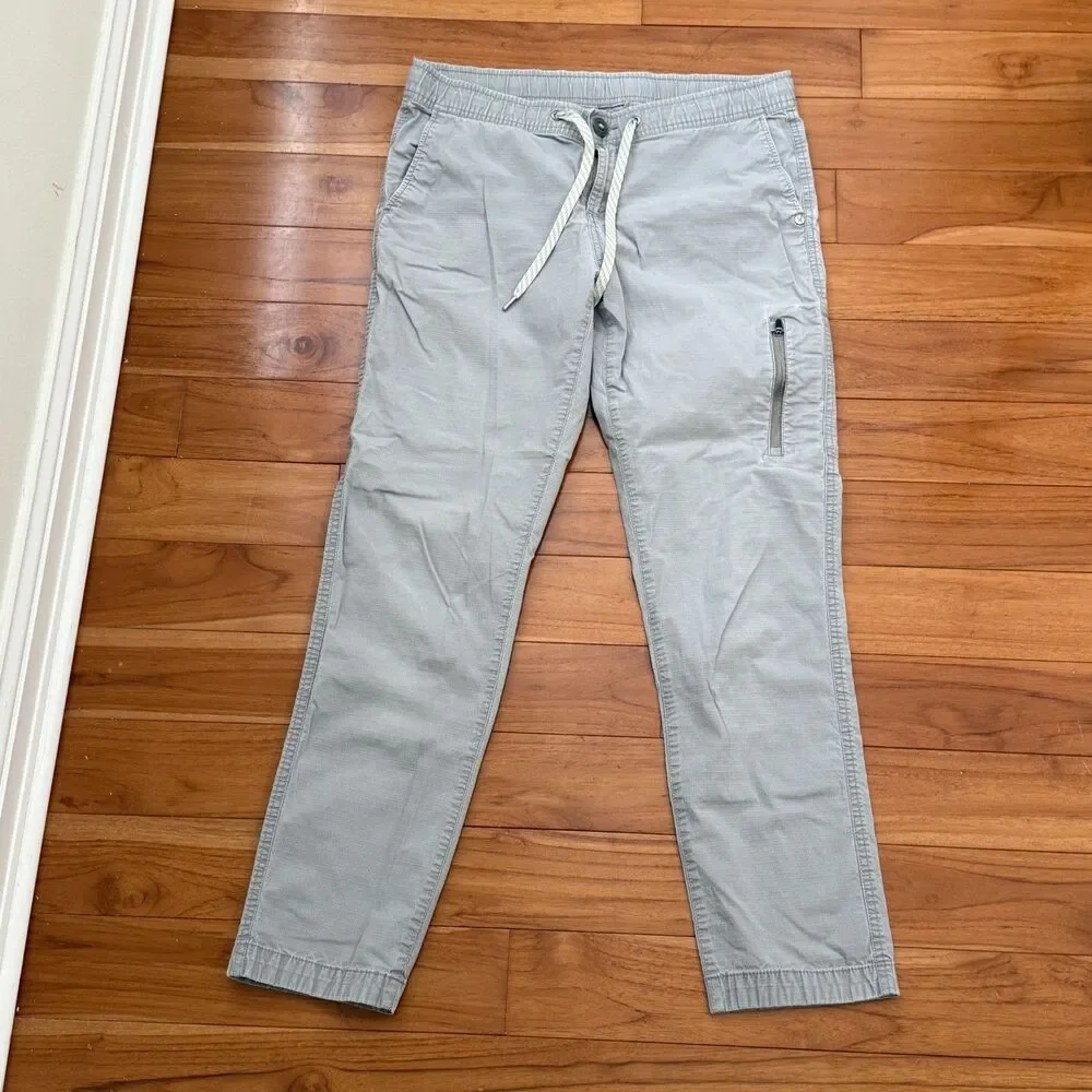 Men Vuori Ripstop Climber Pants Light Gray Stretch Hiking Travel Outdoor